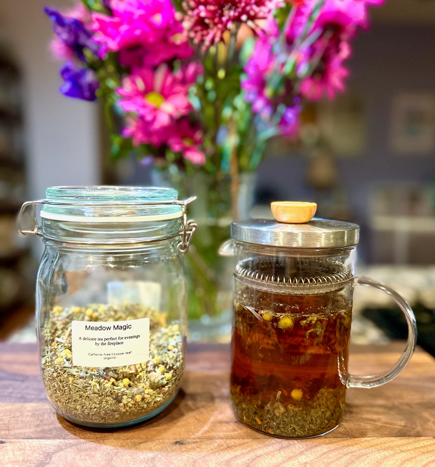 Caffeine-free herbal tea perfect for bedtime and relaxation